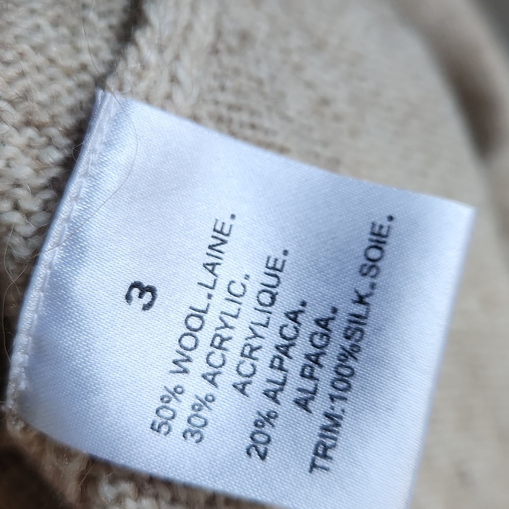 Nougat London Cream V-Neck Sweater with Floral Accent - Picture 10 of 10